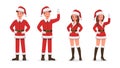 Santa Claus man and woman character vector design for christmas. Presentation in various action. no2