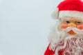 Santa Claus medium close-up framing on white background Royalty Free Stock Photo