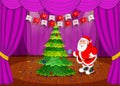 Santa claus merry christmas happy newyear on stage Royalty Free Stock Photo