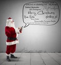 Santa Claus with Merry Christmas message
