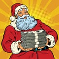 Santa Claus with money Royalty Free Stock Photo