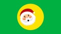 Santa Claus moving sticker icon