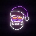 Santa Claus neon sign.