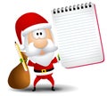 Santa Claus Notepad Pencil