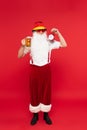 Santa claus in panama and sunglasses Royalty Free Stock Photo