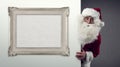 Santa Claus and decorative frame Royalty Free Stock Photo