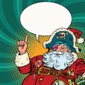 Santa Claus pirate pointing gesture