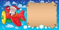 Santa Claus in plane theme image 7 Royalty Free Stock Photo