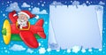 Santa Claus in plane theme image 8 Royalty Free Stock Photo
