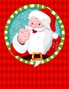 Santa Claus pointing