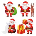 Santa Claus with Presents Icon Vector Illustration Royalty Free Stock Photo