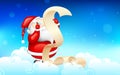 Santa Claus reading wish list Royalty Free Stock Photo