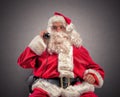 Santa Claus receives requests via telephone Royalty Free Stock Photo