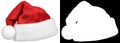 Santa Claus red cap isolated on white Royalty Free Stock Photo