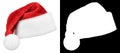 Santa Claus red cap isolated on white Royalty Free Stock Photo