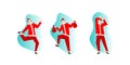 Santa Claus in red costume happy dancing vector Royalty Free Stock Photo