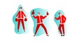 Santa Claus in red costume happy dancing vector Royalty Free Stock Photo