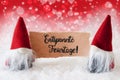 Santa Claus, Red Hat, Entspannte Feiertage Means Merry Christmas, Red Background Royalty Free Stock Photo