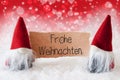 Santa Claus, Red Hat, Frohe Weihnachten Means Merry Christmas, Red Background Royalty Free Stock Photo