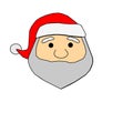 Santa claus in a red hat and grey beard