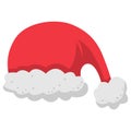 Santa Claus Red Hat Vector Flat Design Illustration Icon Royalty Free Stock Photo