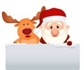 Santa claus with reindeer Royalty Free Stock Photo