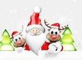 Santa Claus and Reindeers Royalty Free Stock Photo