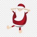 Santa claus relax icon, cartoon style