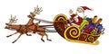 Santa Claus riding in a sleigh Royalty Free Stock Photo