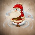 Santa Claus rocket Royalty Free Stock Photo