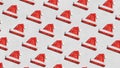 Red hat of Santa Claus. Festive red hats background