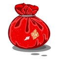 Santa Claus sack vector cartoon icon Royalty Free Stock Photo