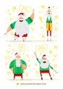 Santa Claus set for your design. Royalty Free Stock Photo