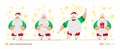 Santa Claus set for your design. Royalty Free Stock Photo