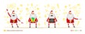 Santa Claus set for your design. Royalty Free Stock Photo