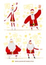 Santa Claus set for your design. Royalty Free Stock Photo