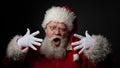 Santa Claus shout and gesture Royalty Free Stock Photo