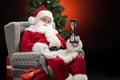 Santa Claus showing sandwatch Royalty Free Stock Photo