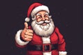 santa claus shows thumb up AI generated