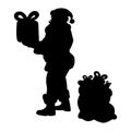 Santa claus silhouette christmas holiday Royalty Free Stock Photo