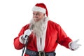 Santa claus singing a christmas songs Royalty Free Stock Photo