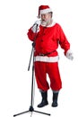 Santa claus singing a christmas songs Royalty Free Stock Photo