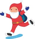 Santa Claus skating