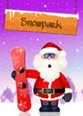 Santa Claus skier Royalty Free Stock Photo