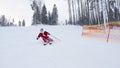 Santa Claus skiing downhill Royalty Free Stock Photo