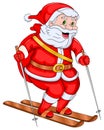 Santa Claus Skiing Royalty Free Stock Photo