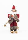 Santa Claus on skis tree a toy isolated Royalty Free Stock Photo