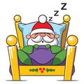 Santa Claus sleeping snoring dreaming