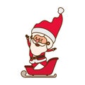 Santa claus on sleigh avatar character