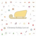 Santa Claus sleigh colored icon. christmas holiday icons universal set for web and mobile Royalty Free Stock Photo